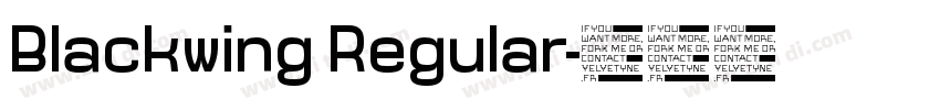 Blackwing Regular字体转换